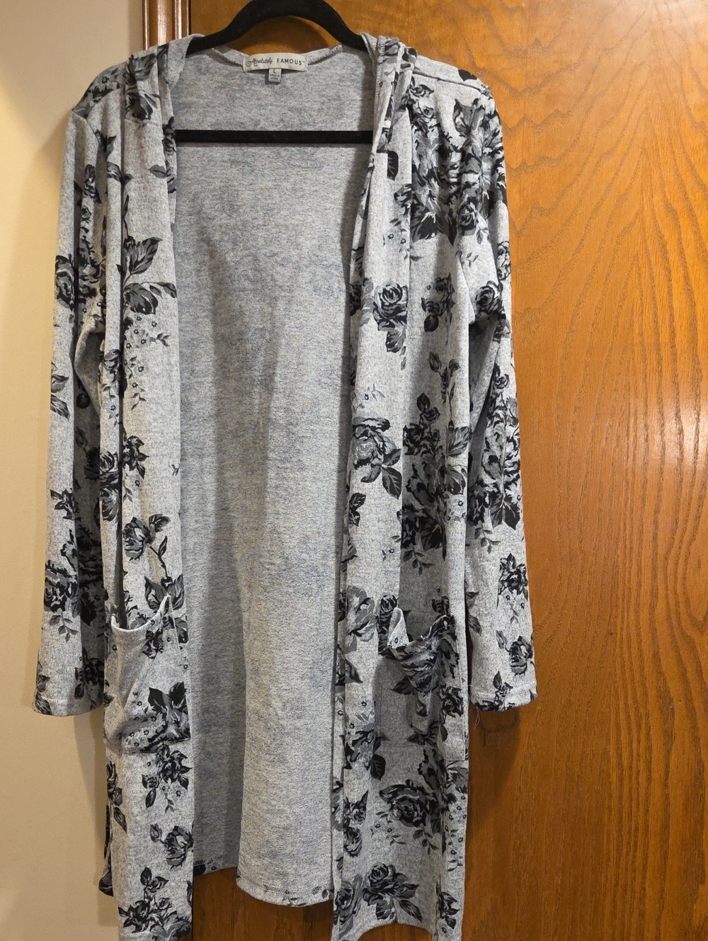 Absolutely Famous Heather Gray Knit Cardigan